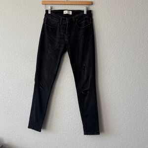 BKE Women's Distressed Black Skinny Jeans